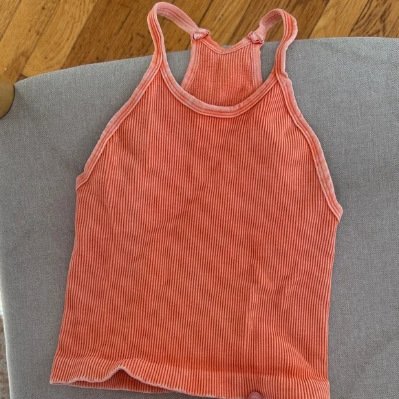 FP Movement by Free People Orange Ribbed Tank Top - Picture 2 of 2